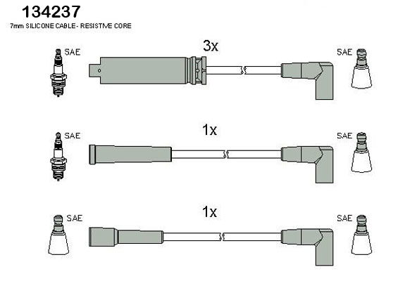 Zündleitungssatz Hitachi 134237 von Hitachi