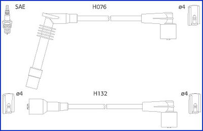 Zündleitungssatz Hitachi 134246 von Hitachi