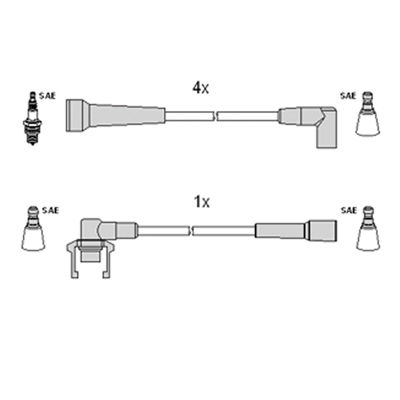 Zündleitungssatz Hitachi 134371 von Hitachi