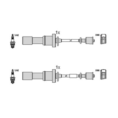 Zündleitungssatz Hitachi 134376 von Hitachi