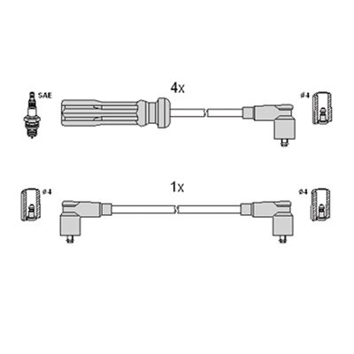 Zündleitungssatz Hitachi 134548 von Hitachi