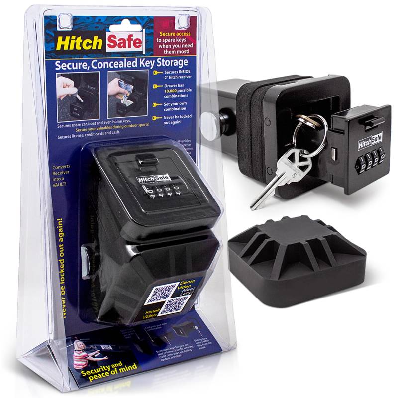 HitchSafe, Ganzmetall, HS7000 Schlüsseltresor, Schwarz, Fits 2" Hitch Receiver von HitchSafe