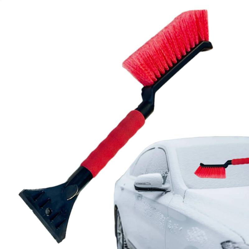 Hjatirace Car Snow Brush Ice Scraper, 2 In 1 Snow Scraper Brush, Ergonomic Foam Grip Window Ice Scraper Snow Cleaner, Effective Winter Tool, Sedan Windshield In Winter, Easy to Use, Portable for Car von Hjatirace