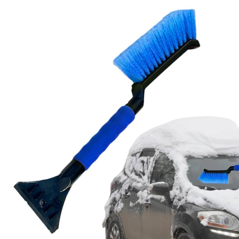 Hjatirace Car Snow Brush Ice Scraper, 2 In 1 Snow Scraper Brush, Ergonomic Foam Grip Window Ice Scraper Snow Cleaner, Effective Winter Tool, Sedan Windshield In Winter, Easy to Use, Portable for Car von Hjatirace