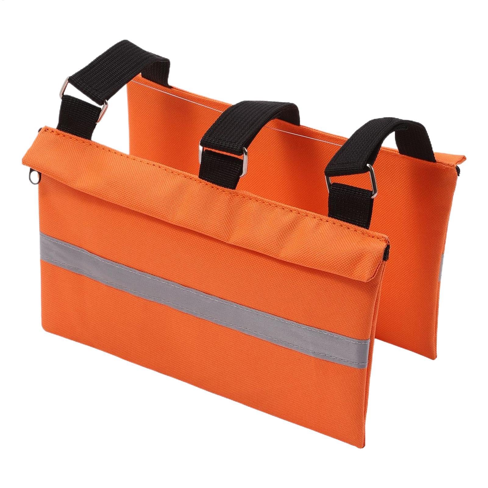 Hjatirace RV-Abwassergewichtssack, Abwasserschlauchstütze, -Schlauchstabilisator, kompakt und faltbar, reflektierender Sicherheitsstreifen, schwarz, orange, 25 cm, für den Außenbereich von Hjatirace