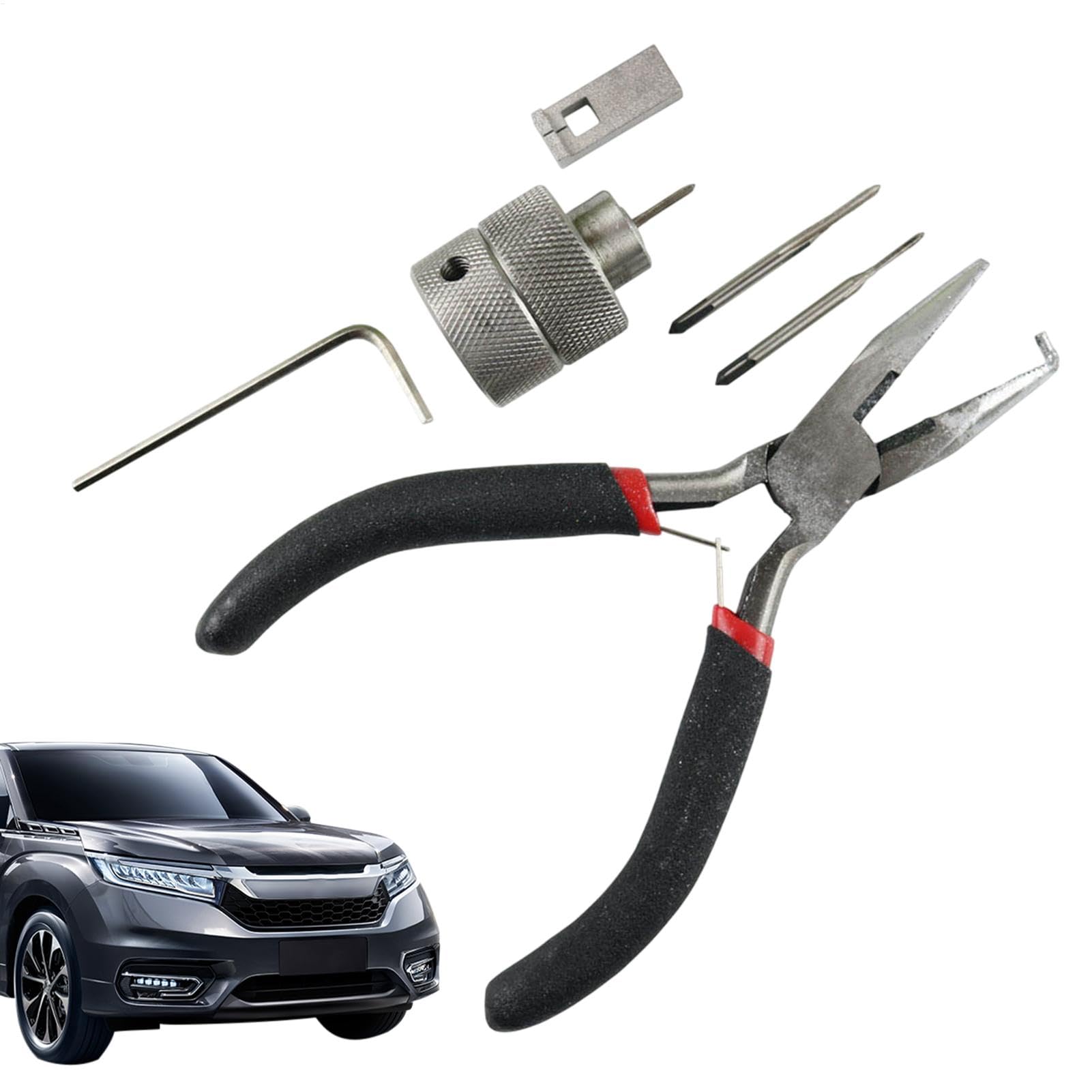 Ignition Lock Cylinder Removal Tool, Needle Peg Puller, Ignition Lock Dowel Pin Removal Tool Kit, Repair Tool Kit, Locked Keys In Car Opener Kit, Easy To Use, Portable for Most Cars von Hjatirace