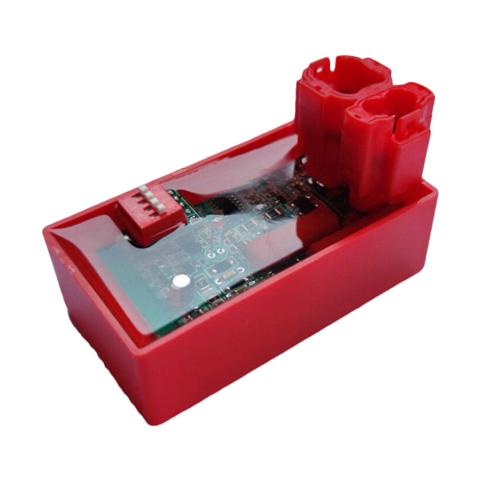 Racing CDI Box 6 Pin Racing Zündteile Einstellbare CDI Zündung Erhöhte Motorleistung Schnellere Höchstgeschwindigkeiten Rot 9cm/3,54 Zoll für Motorrad von Hjatirace