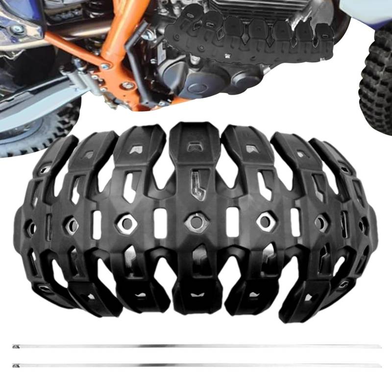 Rohr Hitzeschild Wraps, Auspuffrohr Hitzeschild Abdeckung, Auspuffrohr Anti Hot Baffle Cover Silikon Rohr, Vielseitiger Motorrad Auspuff, Wrap Auspuff Hitzeschutz, Einfach zu bedienen, Tragbar für Off von Hjatirace