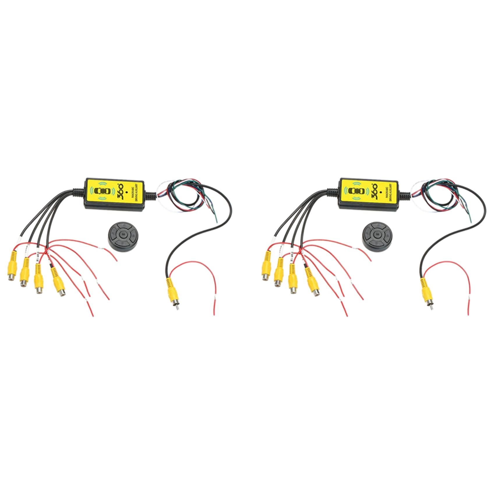 Hlxnyami 2X 4To1 Auto Panorama 360 Kamera Video Umkehren Schalter Kasten Auto Kamera Video Switch Kasten Drahtlose Fernbedienung von Hlxnyami