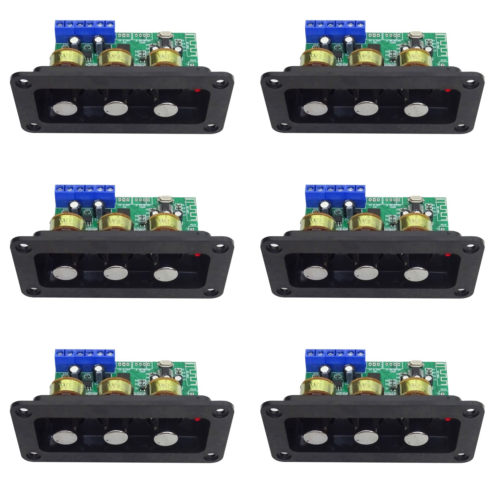 Hlxnyami 6X Bluetooth Verstärker Power Audio Board 20Wx2 Stereo Amp Sound Verstärker AUX U Disk Decoder HöHen Bass Einstellung von Hlxnyami