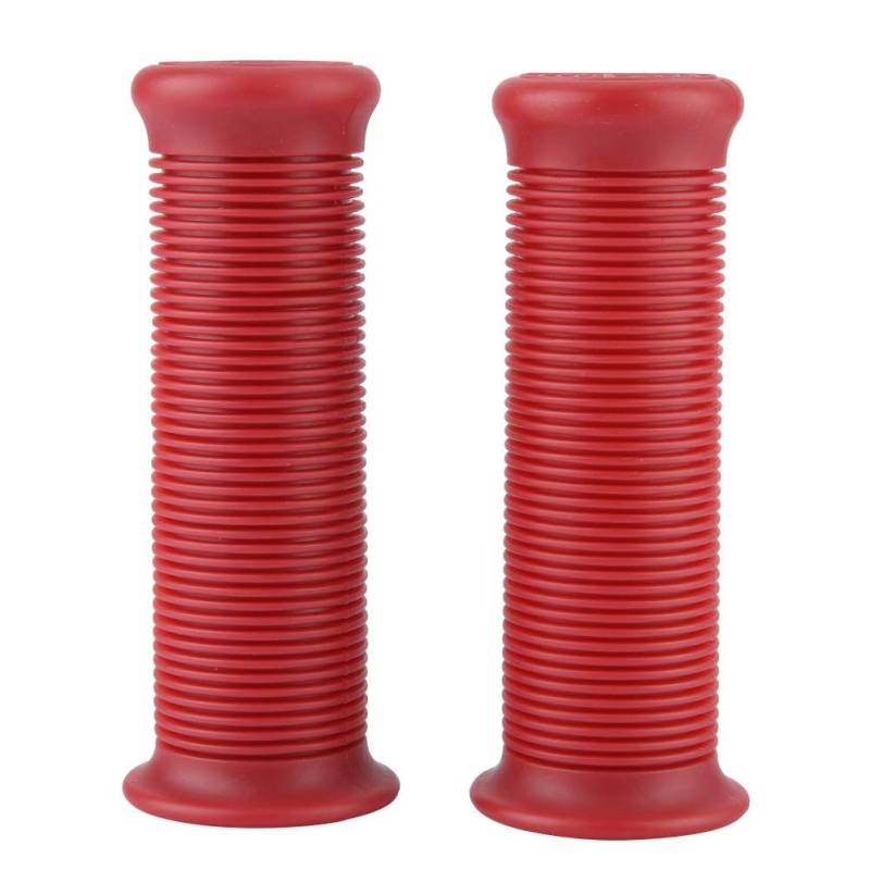 Hlyjoon Lenkergriffe 1 Zoll / 25mm 1 Paar Motorrad Griffe Universal Vintage Handgriffe Links Rechts Rutschfeste TPU Material für Motorrad Lenker(Rot) von Hlyjoon