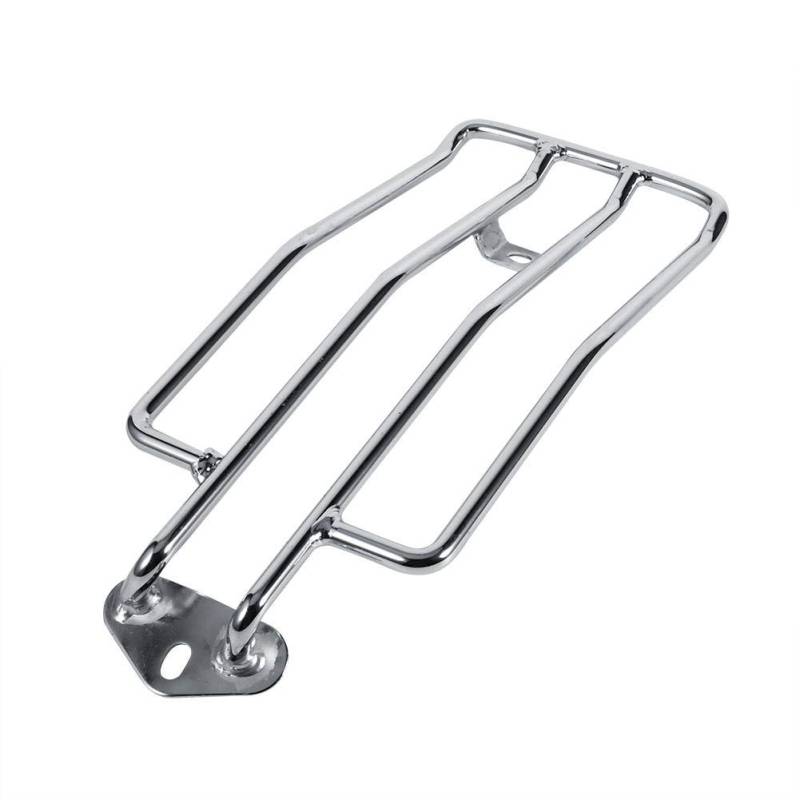 Hlyjoon Motorrad Gepäckträger 28 cm / 11 Zoll Motorrad Luggage Rack Hinten Solo Sitz Gepäckträger Metall Galvanische Langlebig für Sportster XL883 1200 X48(Silber) von Hlyjoon