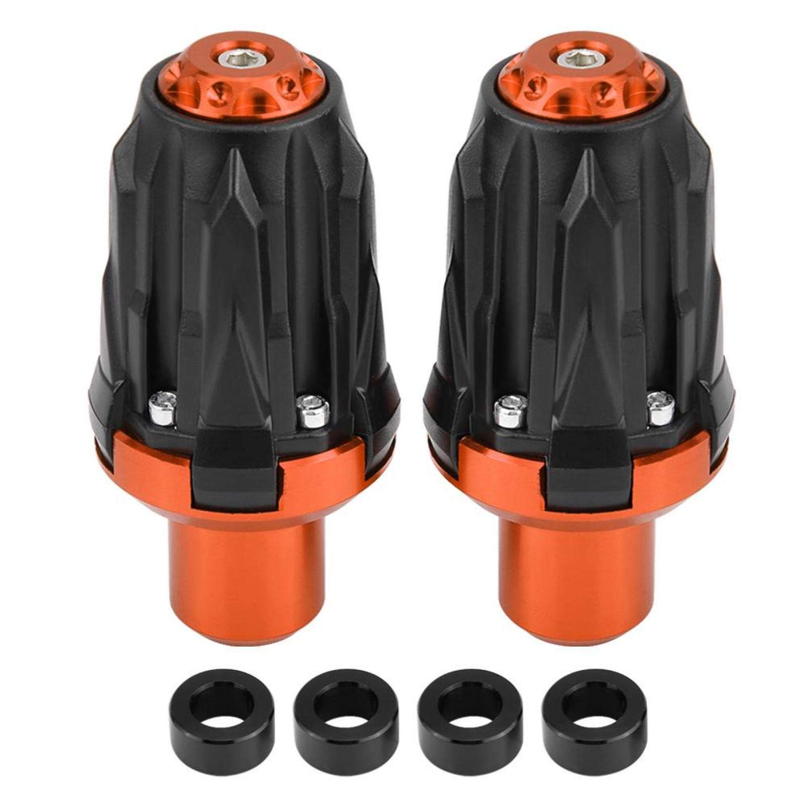 Hlyjoon Motorrad Sturzschutz Motorrad Crash Protector Sturzpads Universal Sliders Crash Pads Schutz Schraubendurchmesser 10mm Aluminiumlegierung Nylon(Orange) von Hlyjoon