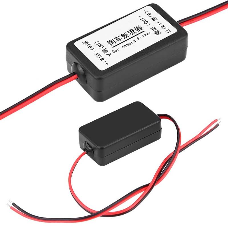 Hlyjoon Signalfilter 12V Auto Rückfahrkamera Strom Entstörfilter Leistungsrelais Gleichrichter Kunststoff Schwarz von Hlyjoon