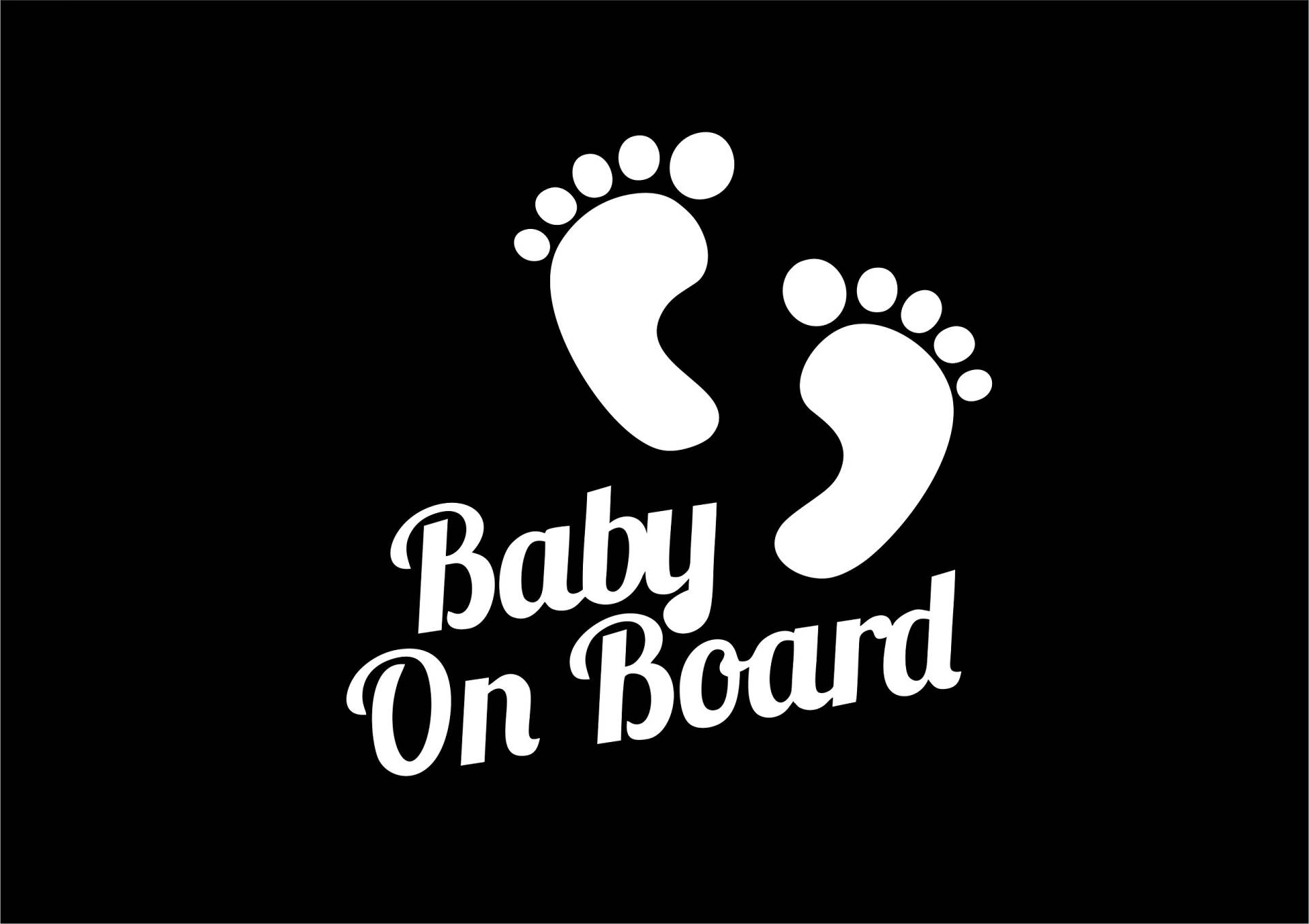 Hmkaufen Vinyl-Aufkleber Baby-Füße mit Aufschrift ''Baby on Board '' Auto Fenster von Hmkaufen