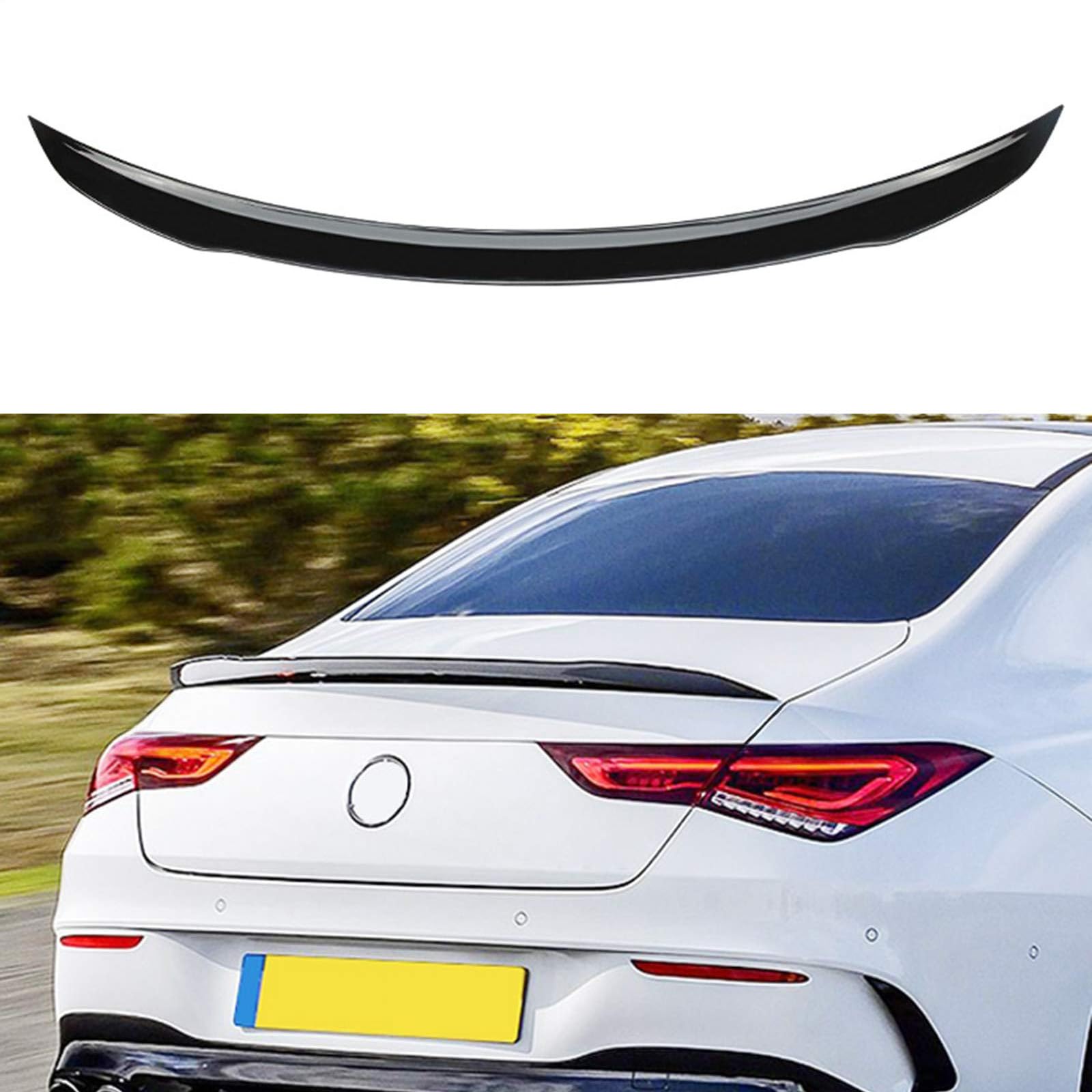 Auto Heckspoiler für Mercedes Benz CLA Klasse C118 AMG 2020-2023, Auto Kofferraum Spoiler Auto Heckflügel Zubehör Heckflügel Spoiler Kofferraumlippe Spoiler Dachspoiler von HoLiv