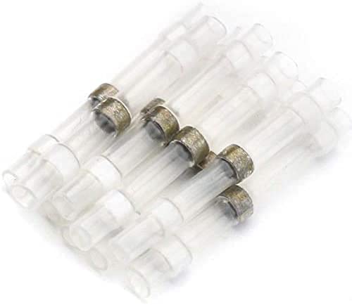 Lötverbinder Weiss Ø 1,5 mm für Kabelquerschnitt 0,3-0,5 mm² Schrumpfverbinder Stossverbinder Kabelverbinder Menge 10, 25, 50, 75 oder 100 Stück (10) von HobbyPower24