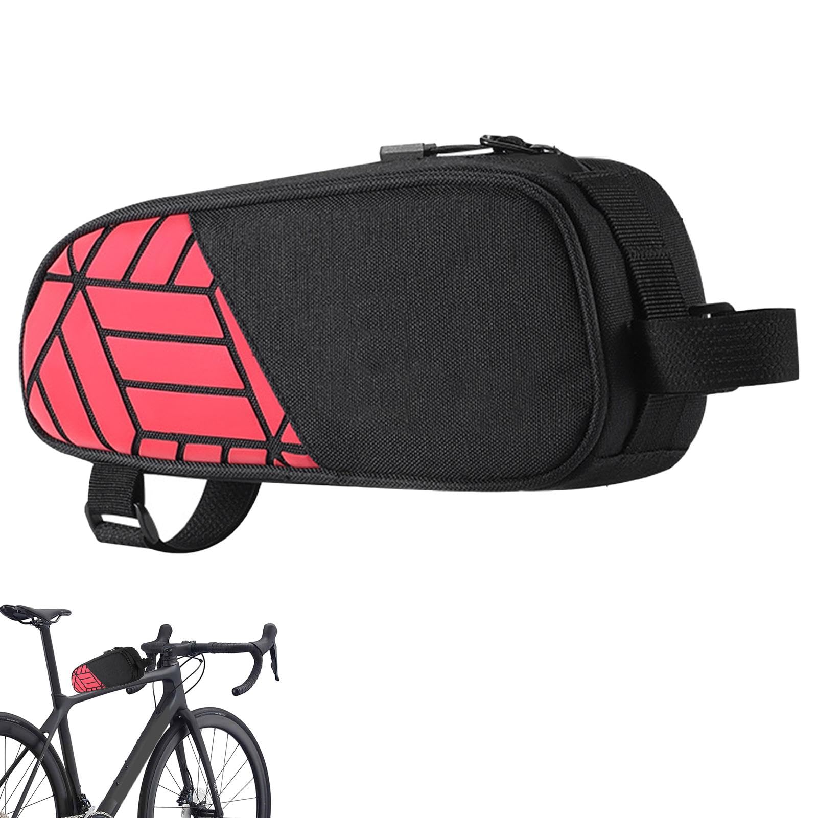 Hobngmuc wasserdichte Fahrradtasche, Fahrrad-Oberrohrtasche - Fahrradsatteltasche | wasserdichte kleine Tasche für Fahrradzubehör, Rahmenaufbewahrungs-Organizer-Tasche für Rennrad, Mountainbike, von Hobngmuc