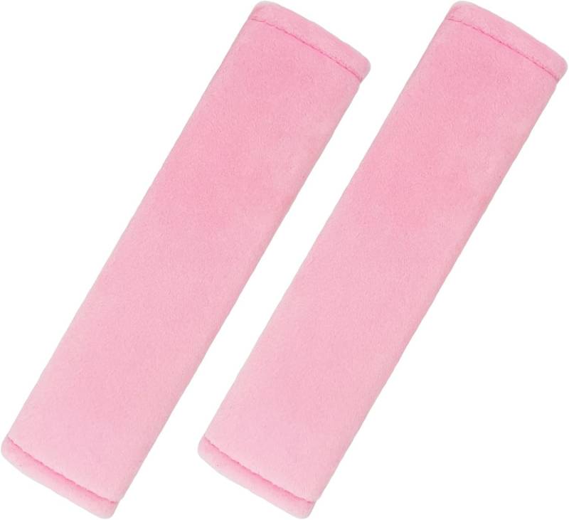 Hoclauho Autositzgurtpolster, Gurtpolster, weiche Schultergurtpolsterung für Erwachsene und Kinder, universell einsetzbar, Schultergurtpolster Kinder, Sitzgurtpolster Erwachsene 25 cm (PINK, 2PCS) von Hoclauho