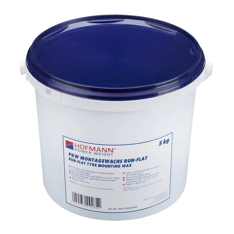 Hofmann Power Weight 0401-0023-093 Reifen Run Flat 5kg | Reifenmontagepaste Pkw | Reifenmontage Werkzeug Reifenmontage + Reifendemontage von Hofmann Power Weight