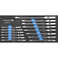 Hogert Technik Ratschen-Ringgabelschlüsselsatz mit Ratschenfunktion HT7G147 von Hogert Technik