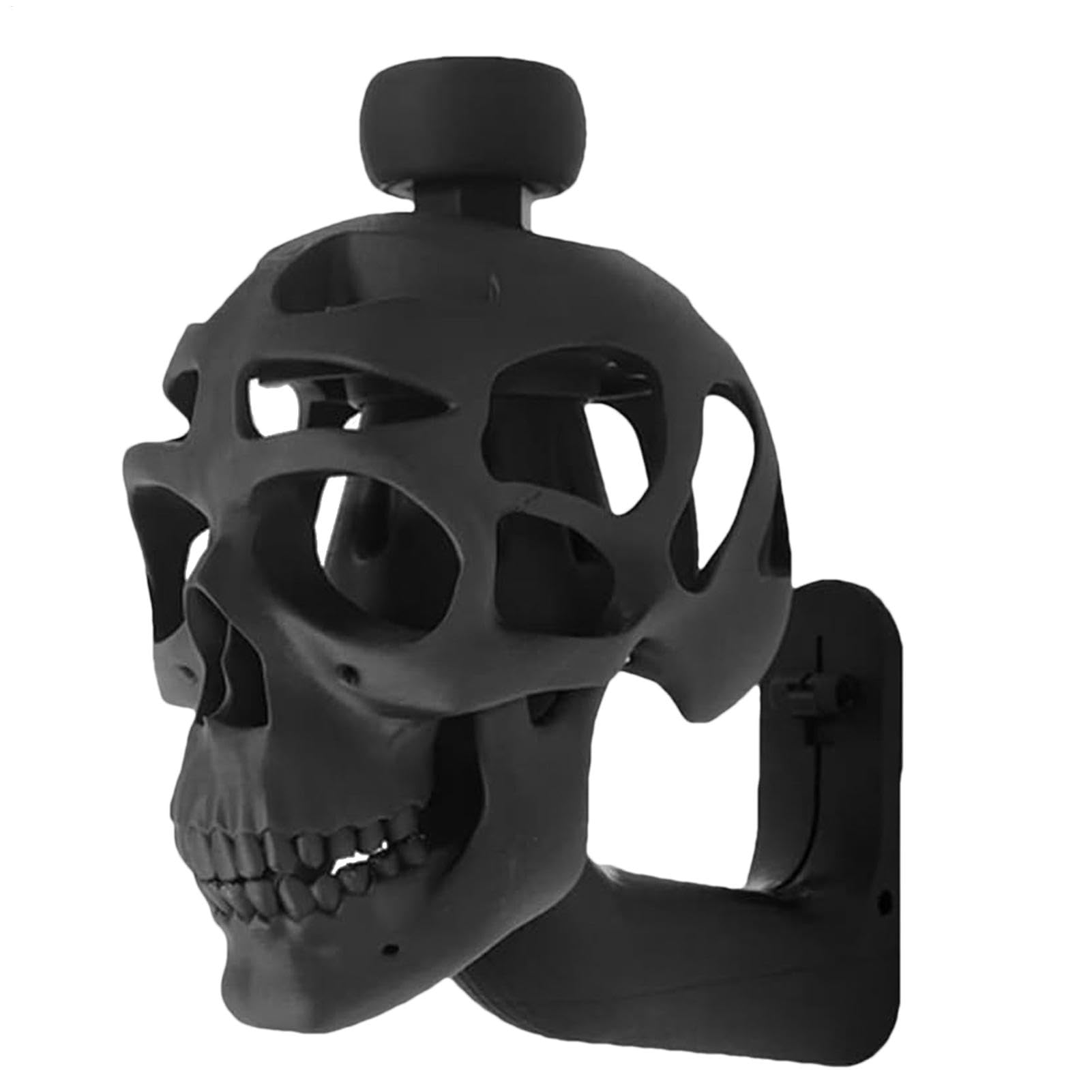 Helmhalter Wandmontage Motorradhelmhalter Helm Ständer Motorradhelm Halterung Wand Helm-Wandhalterung Schädelkopf-Design Motorrad-Totenkopf-Helm-Halterung Multifunktionaler Schutzhelmhalter von Hogvinnatil