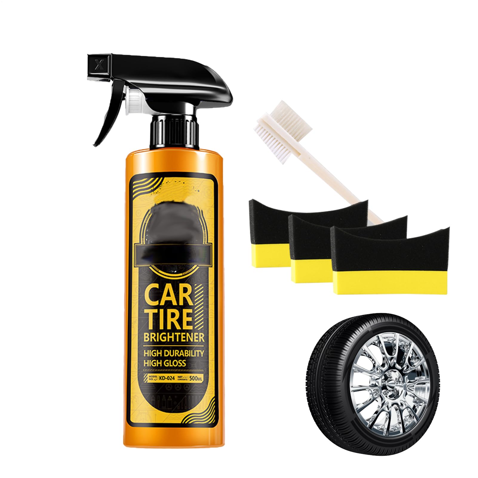 Hogvinnatil Reinigungs- und Restaurierungskit für Auto, Lackdichtungsspray | Shine Restoration Kit Protectant Spray - Zu gehörten eine langlebige neutrale Reifenwartung für Automobilbefestigungen, die von Hogvinnatil