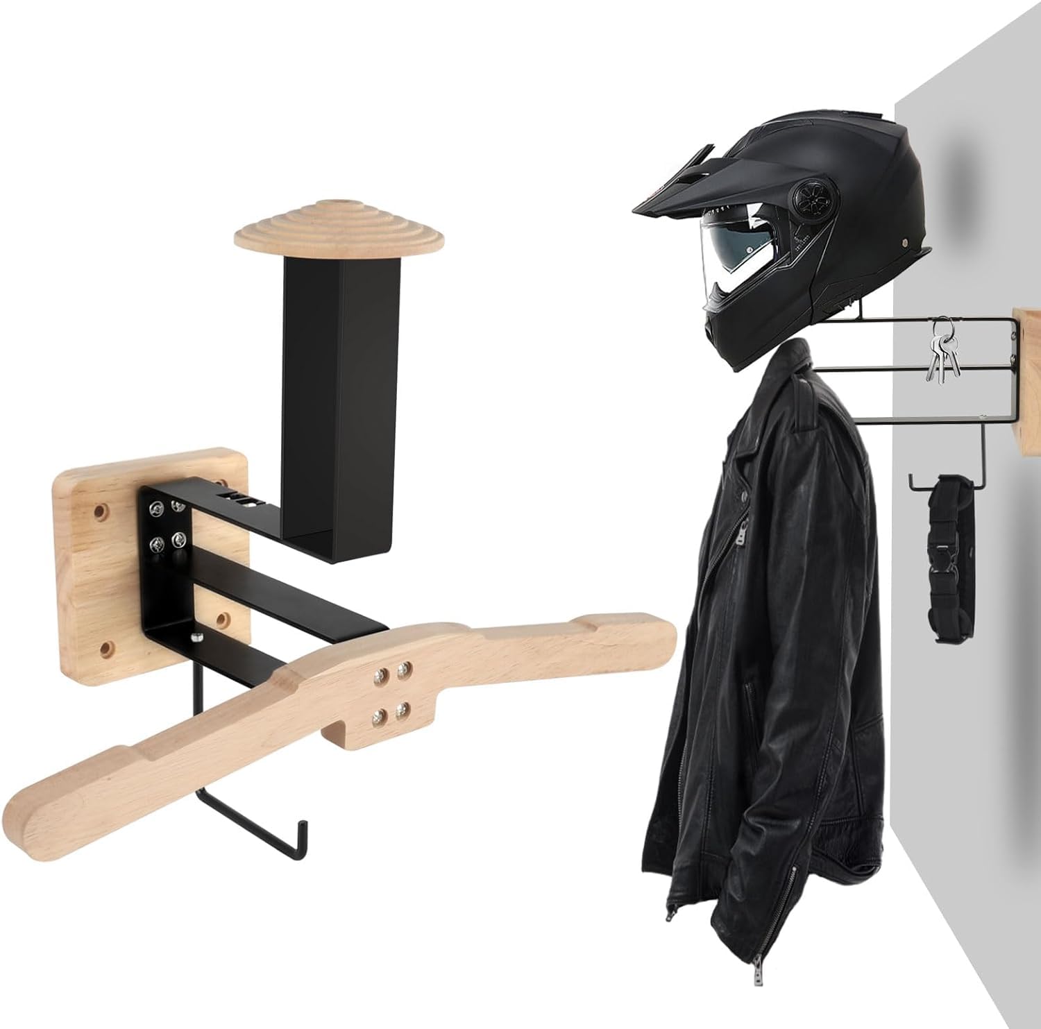 Motorradhelm Halterung Wand,Helm Halterung Wand für Taktische Weste Platte Träger Helmhalterung,Motorrad Garderobe,Mehrzweck-Wandhalterung für Motorrad-, Fußball- und Radsportausrüstung von Hohong