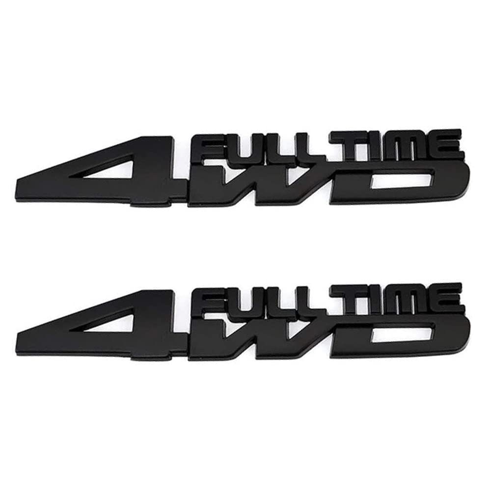 2 Stücke 4WD Full TIME Emblem 3D Metall Aufkleber Schlammabdeckung Badge Outroad für GMC Chevrolet SUV Auto Truck(Schwarz) von HolaDemo