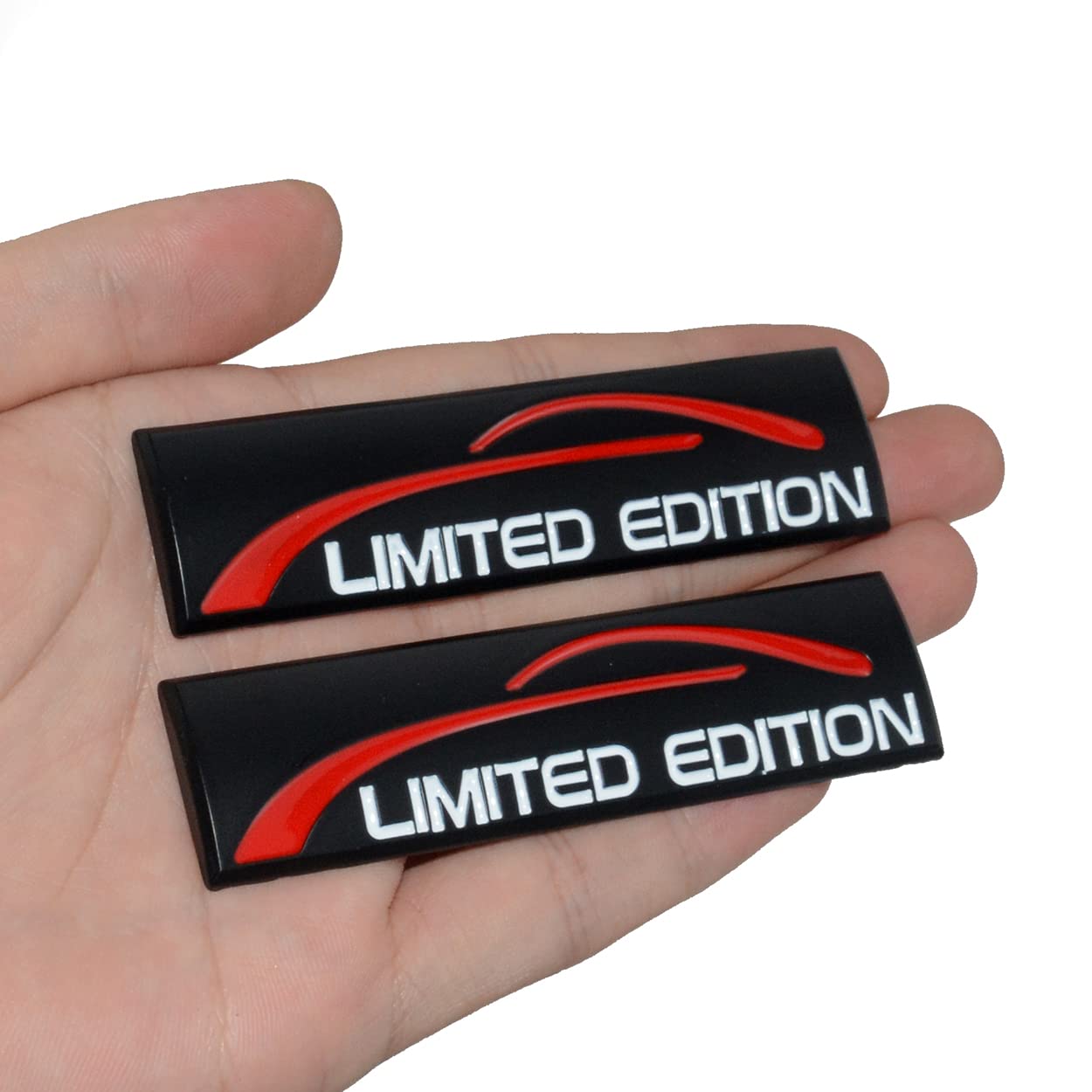 2X Limited Edition Logo Badge Auto Emblem 3D Metall Aufkleber hinten Auto Schlammkoffer Gepäck Sport(Black) von HolaDemo