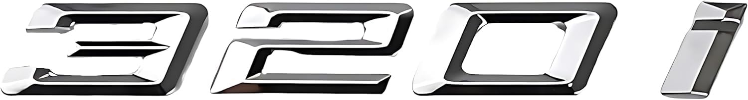 320i Auto Emblem Decal Car Nummer hinter Buchstaben Aufkleber Zinkung Badge 3D Stil passt für BMW 320i Car Model Silber von HolaDemo