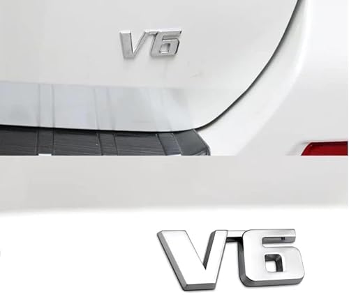 3D Metal V6 Auto Emblem V6 Badge Sticker Decal Logo Trunk Self-Adhesive Logo Nameplate von HolaDemo