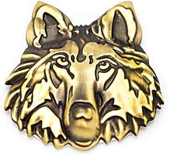 3D Metall Wolf Auto Kopf Stil Autos Seite Rückseite Vordere Dekoration Abzeichen 3D Aufkleber Logo(Gold) von HolaDemo