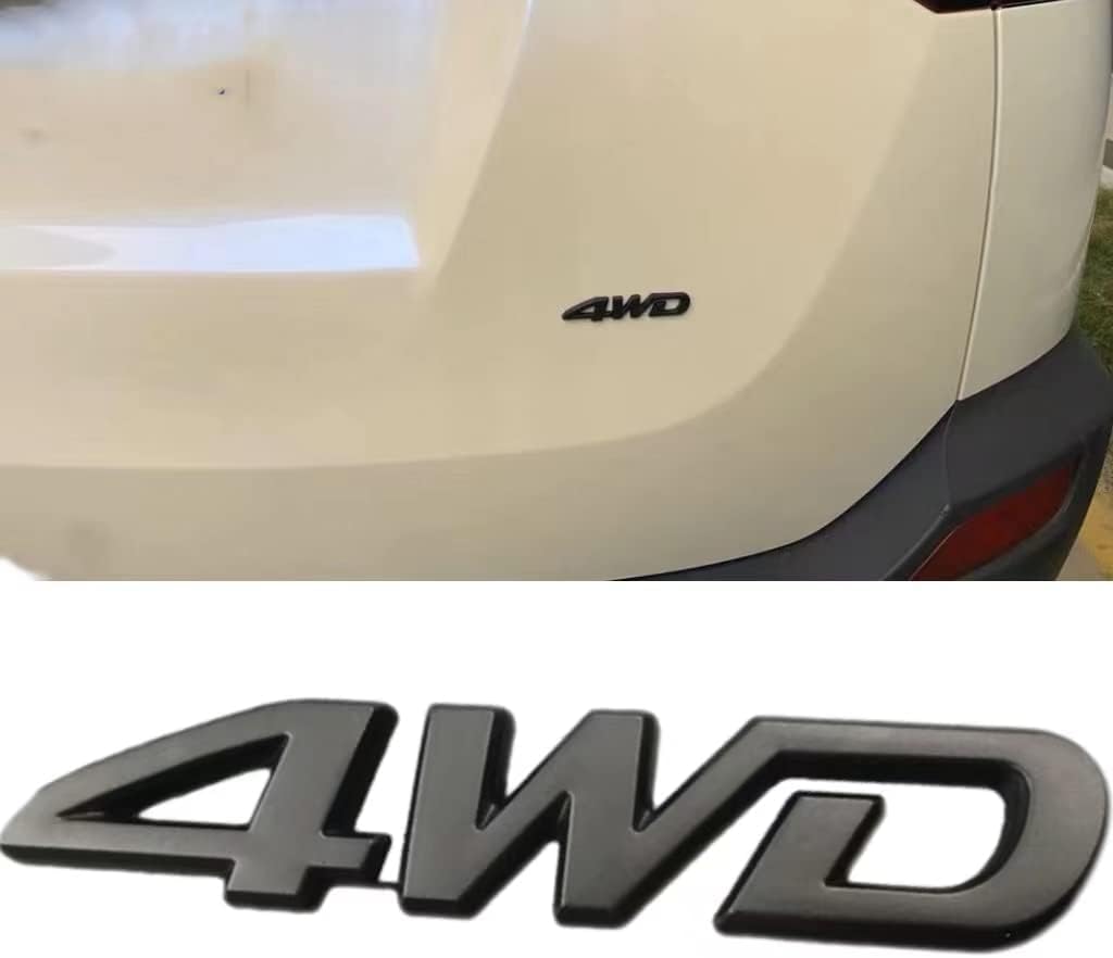 3D Zink Legierung 4WD Auto Emblem Badge hinten Koffer Abdeckung für Toyota Honda (Black) von HolaDemo