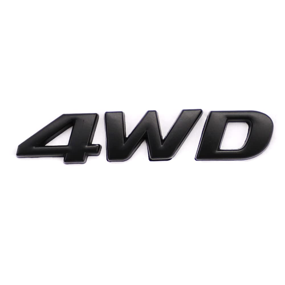 4WD Auto Emblem Kennzeichnung 3D Metall Aufkleber vorne Tür Schlammschutz Aufkleber für Gelände SUV Off Road SUV (Schwarz) von HolaDemo