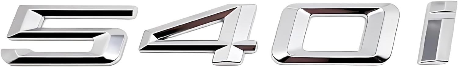 540i Auto Emblem Decal Car Nummer hinter Buchstaben Aufkleber Zinkung Badge 3D Stil passt für BMW 540i Car Model Silber von HolaDemo