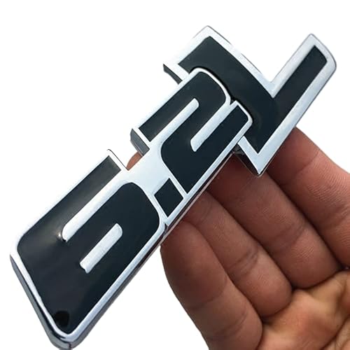 6.2L Auto Emblem Abzeichen 3D Metall Abzeichen Aufkleber ersetzen für Silverado 1500 2500HD schwarz Silber von HolaDemo