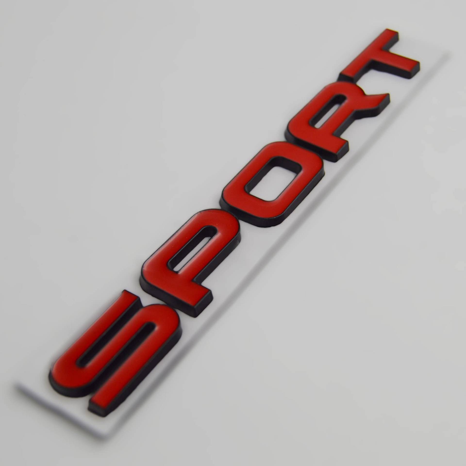 Sport Limited Edition Auto Emblem Abzeichen Rote Sport Schrift Hintertür Gepäckabdeckung für Land Rover Range Rover(schwarz rot) von HolaDemo