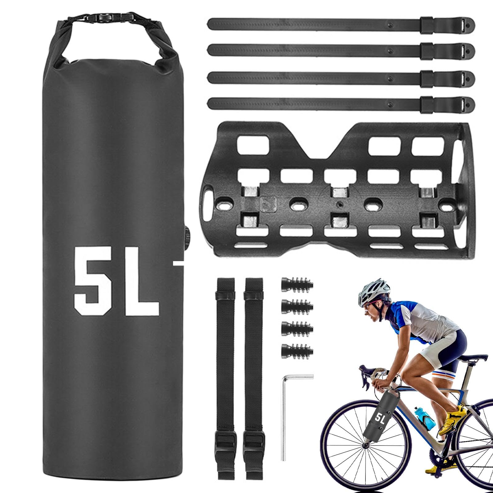 Holdes Fahrrad-Packtaschen, Vordere Fahrradtasche,Vorderradgabeltasche für Fahrräder, abnehmbare Fahrradverpackung | Leichte Mountainbike-Ausrüstungstasche für Kajakfahren, Rucksacktouren, Kurze von Holdes