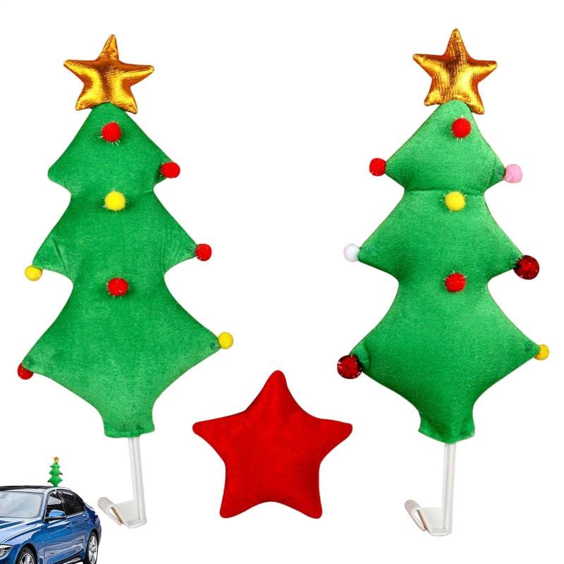 Holdes Rentier-Autobausatz Geweih, Auto-Außen-Weihnachtsbaumschmuck, Autozubehör-Dekorationsset, originelles Geschenk für Autos, SUVs, LKWs von Holdes