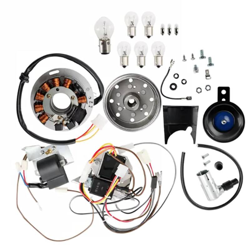 HOLDWELL 12V E-Zündung Gelbatterie Motor Lichtmaschine KMS0908 kompatibel mit Simson S50 S51 S53 S70 S83 von Holdwell