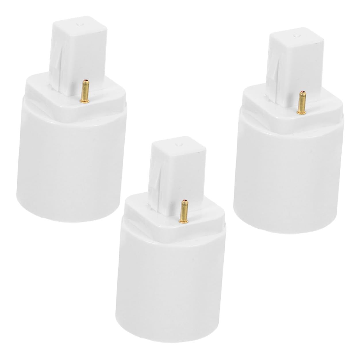 Holibanna 3 Stück Lampenadapter Lampenfassung Sockelkonverter Lampensockelkonverter Glühbirnensteckeradapter Lampensockelkonverter 2 Poliger Lampenfassungsadapter Vernickeltes Kupfer Weiß von Holibanna