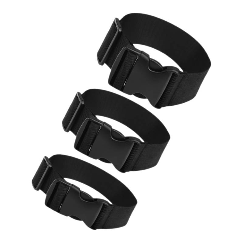 Holibanna 3St Gepäckband koffergurt gepäckgurt Kofferbänder Kofferbefestigungsgurt Koffer fixieren Reisegurte für Koffer Gepäck Packband Reisegepäck Gürtel Gepäck liefert Nylon Black von Holibanna