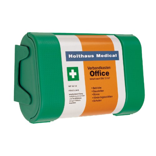 Holthaus Medical Office Verbandkasten mit Wandhalterung DIN 13 157 von Holthaus Medical