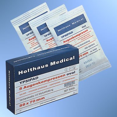 YPSIPAD Augenkompresse 50 Stück unsteril 56 x 70 mm von Holthaus Medical