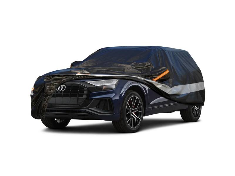 Holthly 10 Schichten Coupé Autoabdeckung Wasserdicht Atmungsaktiv Abdeckung für Audi Q8/SQ8(2017-2023). Versand Aus Europäischem Lager. Schwarz von Holthly