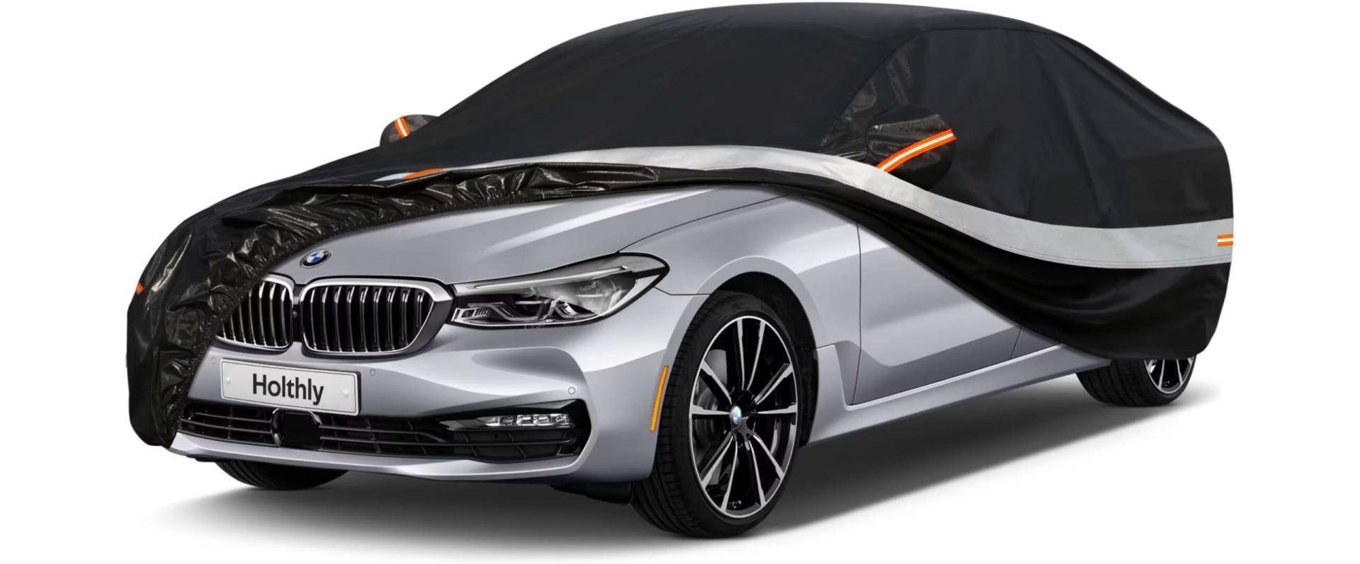 Holthly Autoplane Wasserdicht Passend für BMW 6er(2018-2024) 10 Schichten Vollgarage Autoabdeckung Autoplane，Ganztägiger Wasser- und Staubschutz, Wind, Regen und UV Schutz von Holthly