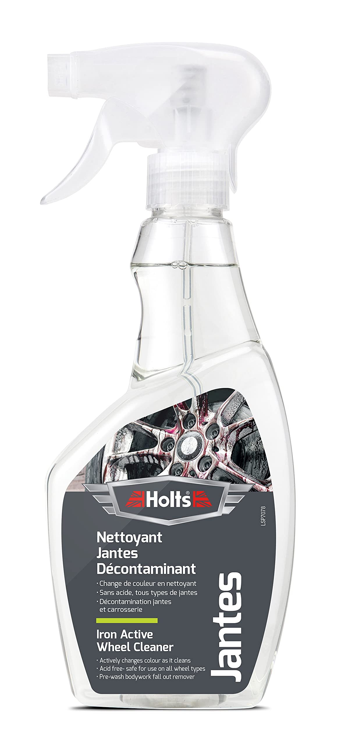 Holts Iron Active Felgenreiniger 500ml Spray - Aktive Farbveränderung für effektive Reinigung von Alufelgen von Holts