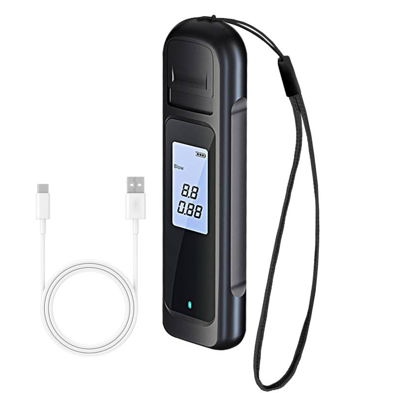 Homcoice Alkoholtester Berührungsloser, professioneller Alkoholmeter wiederaufladbarer breathalyzer, tragbarer Taschen Alkoholmessgerät mit LCD-Display für den persönlichen Heim- oder Partygebrauch von Homcoice