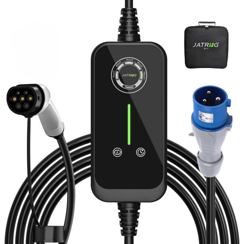 HomeMiYN JATRHG Typ 2 Ladekabel 7,2KW EV Ladegerät Mobile Auto Ladegerät Mobile Wallbox Ladestation Elektrofahrzeuge32A 5M von HomeMiYN